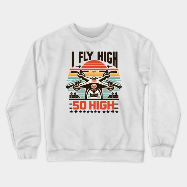 Drone Crewneck Sweatshirt by Vehicles-Art